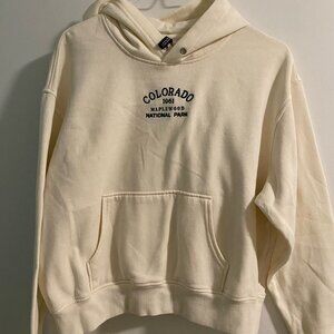 H&M Cream Colorado Printed Hoodie